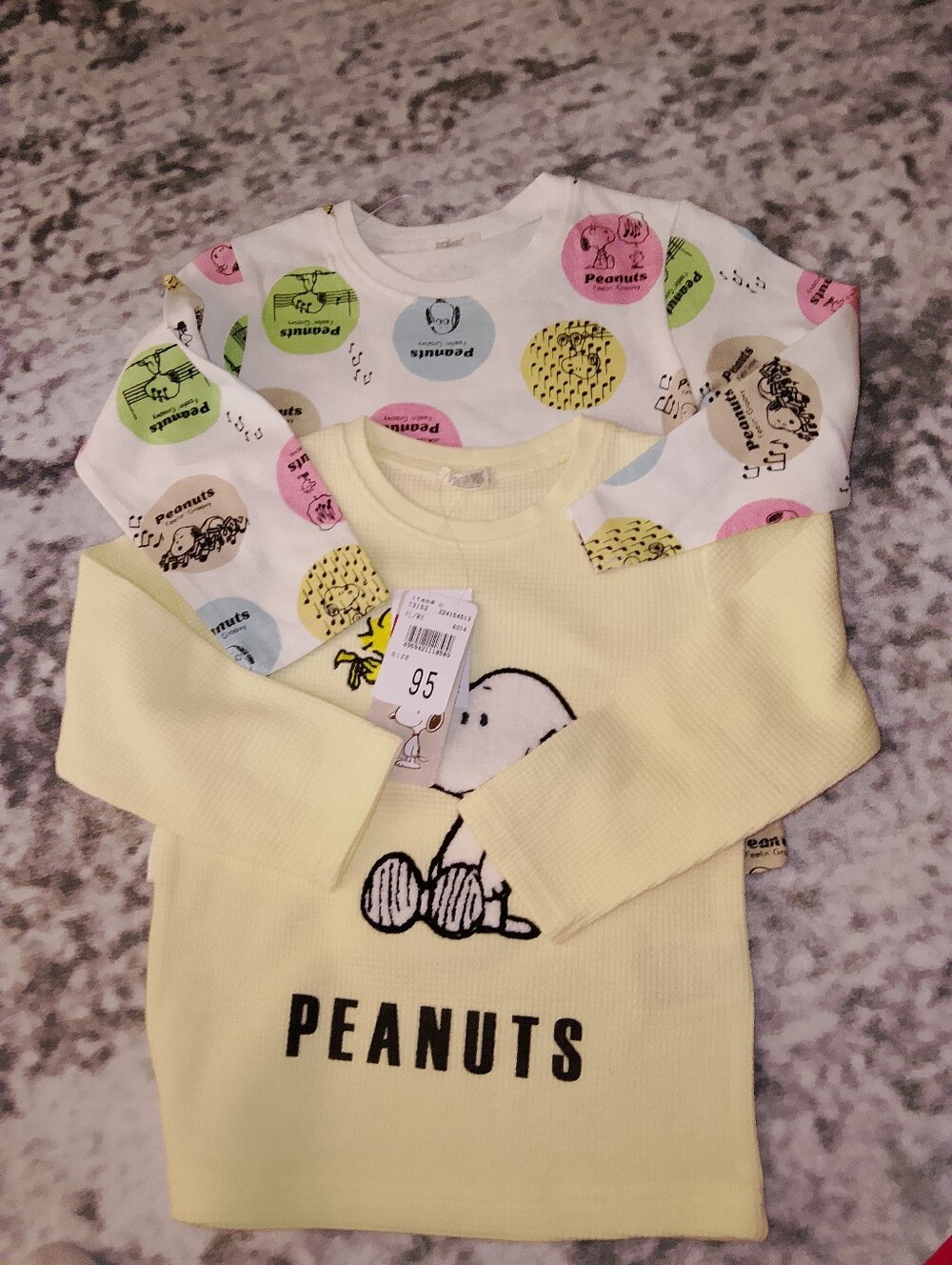 Peanuts Pastel Yellow & Multicolor Snoopy Top Duo